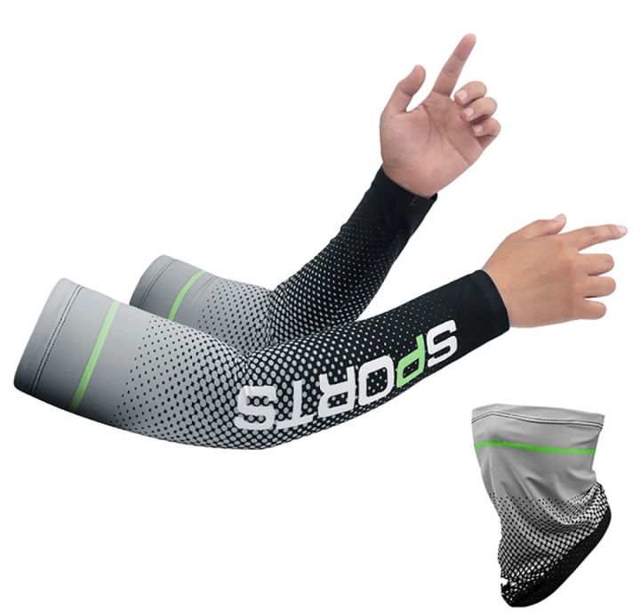 2023 new ice silk sleeve sunscreen cuff uv sun protection arm sleeve anti slip men women