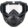 Motorcycle Face Mask Glasses Off-road Motorcycle Protective Glasses Riding Tactical Mask Summer UV Protection Sunglasses.