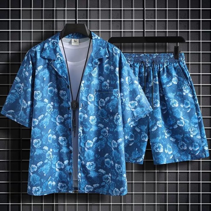 Hawaiian%20Beach%20Suit,%20Genderless%20Casual%20Shirt%20Shorts,%20Multi-color%20Optional%20-%20Image%206