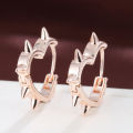 Unique Spike Rivet Heart Earrings For Women, Ear Buckle Piercing Goth Jewelry Aretes.