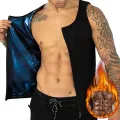 Men Gynecomastia Compression Tank Top Sweat Vest Fitness Body Shaper Shirt Thermo Sauna Workout Shapewear Slimming Fat Burner. 