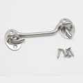 3/4/6/8/10/12 Inch Crescent Window Lock with Safety Switch Cabin Hook Door Latch Lock Catch Holder with Install Screws. 