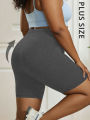 Plus Size Women Athletic Shorts Super Soft Biker No See Through Workout Yoga Running Home Casual. 