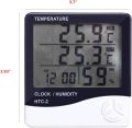 LCD Digital Temperature Humidity Meter HTC-2/HTC-1 Home Indoor Outdoor Hygrometer Thermometer Weather Station with Clock. 