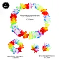 4pcs/set Hawaiian Flower Lei Hula Necklace Garland Headband Wristbands Wedding Decorations Beach Tropical Party Supplies. 