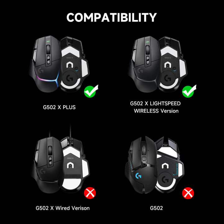 Mouse%20Skates%20Pads%20for%20Logitech%20G502%20X%20Plus%20Mouse%20Feet%20Replacement%20for%20Logitech%20G502%20X%20Plus%20Lightspeed%20Wireless%20Gaming%20Mouse%20-%20Image%202