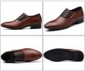 Men's Leather Shoes Business Dress Shoes Men Oversized Men's Shoes Casual Shoes (Colour: Brown, Size: 39).