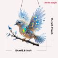 15cm Acrylic Magpie Bird Wall Hanging 2D Bird Hangings Pendant Ornament Home Art Dream Catcher Decoration Stained Window Hanging. 