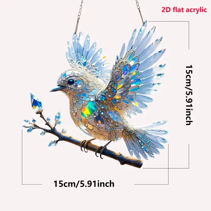 15cm%20Acrylic%20Magpie%20Bird%20Wall%20Hanging%202D%20Bird%20Hangings%20Pendant%20Ornament%20Home%20Art%20Dream%20Catcher%20Decoration%20Stained%20Window%20Hanging%20-%20Image%207