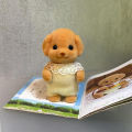 Limb Movable Forest Family Animal Figure Poodle Flocked Shaggy Figurine Dog Model Toy Dollhouse Miniatures Accessories For Kids.