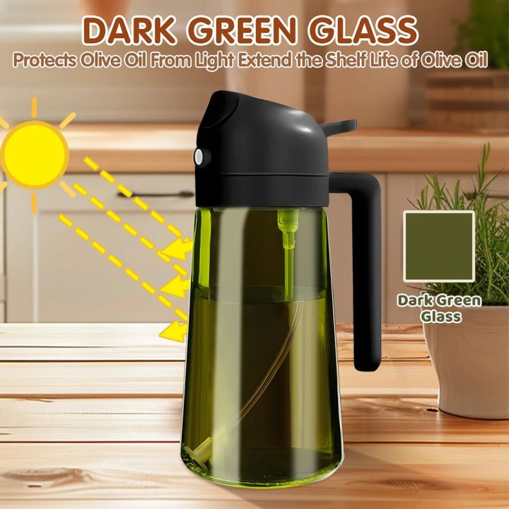 470ML/16oz%20Light-Blocking%20Dark%20Oil%20Sprayer%20for%20Cooking%202%20in%201%20Olive%20Oil%20Dispenser%20Bottle%20for%20Kitchen%20Dark%20Green%20Glass%20Oil%20Bottle%20-%20Image%202