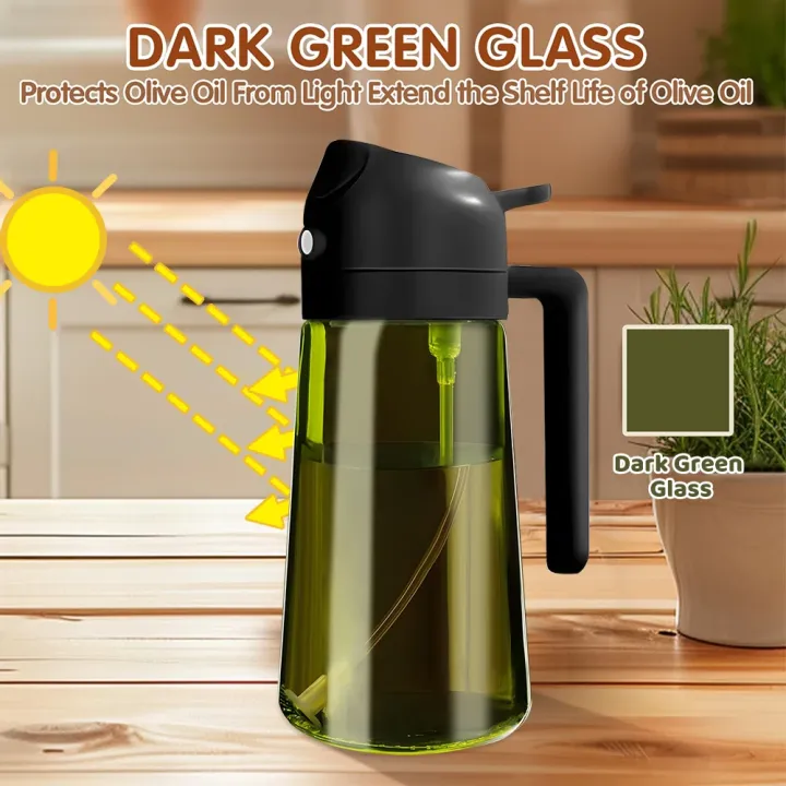 470ML/16oz%20Light-Blocking%20Dark%20Oil%20Sprayer%20for%20Cooking%202%20in%201%20Olive%20Oil%20Dispenser%20Bottle%20for%20Kitchen%20Dark%20Green%20Glass%20Oil%20Bottle%20-%20Image%202