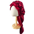Long Bonnet+Elastic Satin Hair Band Set Long Silky Bonnet For Sleeping With Wide Elastic Band Headwrap. 