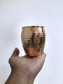 Copper Hammered Glass Set Drinkware and Serveware (300 ml Each) -1 Pieces.