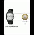 Casio Black Addition , Analog Stainless Steel strap men’s  Quartz watch. 