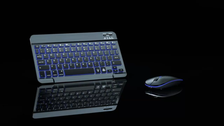 Custom ABS Slim RGB Backlit Wireless Keyboard & Mouse Combo | Rechargeable Bluetooth & 2.4GHz Dual Mode | Silent Keys for Laptop, PC & Tablet