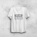 Casual Printed MY LIFE MY RULES Jersey T-Shirt for Men's//Men's Fashion//Black//Maroon//Navy//White//s,m,l,xl,xxl sizes//All Is Well Brand.