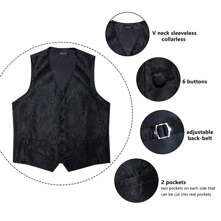 Men's%20Black%20Solid%20Paisley%20Suit%20Vest%20with%20Necktie%20Bow%20Tie%20Handkerchief%20Cufflinks%20Formal%20Waistcoat%20for%20Wedding%20Prom%20Tuxedo%20-%20Image%205
