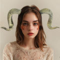 Halloween DIY Removable Devil Horns Hairband Costume Accessory Gothic Party Headpiece Cosplay Witch Craft Headgear. 