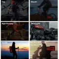 New Motorcycle Helmet LED Warning Lights Night Riding Helmet Motor Cold Light Strip EL Waterproof Sticker 4 Flashing Accessories. 