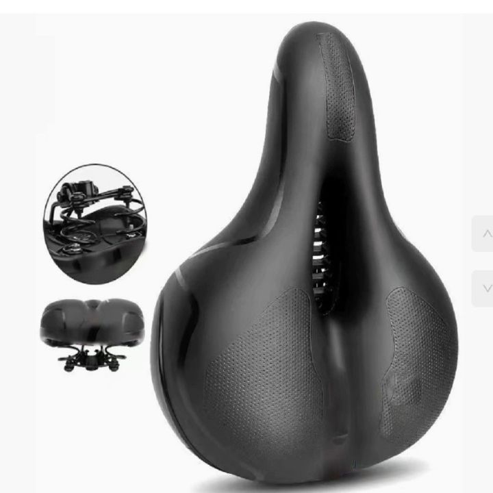 Reflective Shock Absorbing Hollow Bike Saddle MTB Bicycle Seat Breathable Rainproof Cycling Road Mountain Cycling Accessory