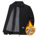 2025 Male Thermal Windbreaker Plus Size Men's Warm Winter Corduroy Jackets and Coats Fur Collar Winter Casual Jacket Outwear.