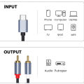 NIERBO USB C to 2RCA Male Jack Plug Adapter Type-C to RCA Male to Male Y RCA Splitter for Car Auxiliary Stereo Speaker Amp Cord. 