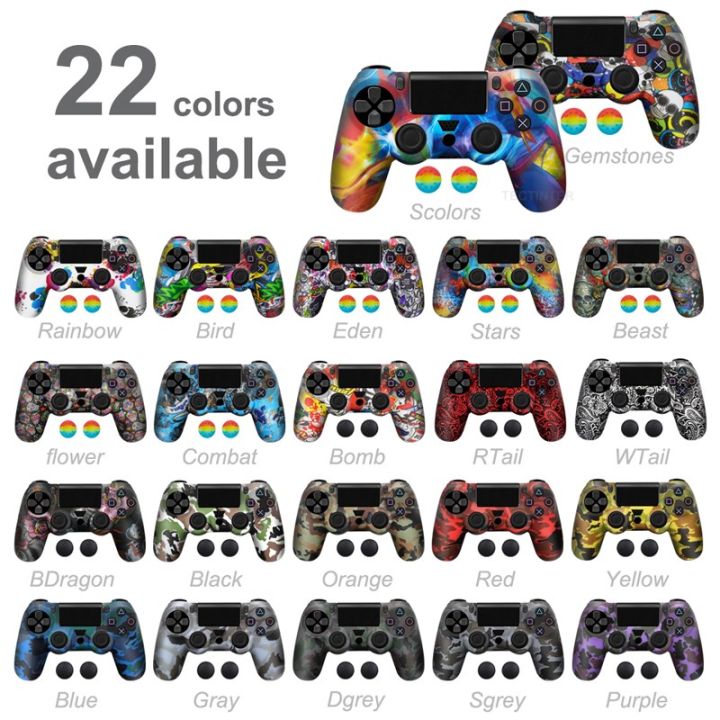 Silicone%20Case%20For%20PS4%20Controller%20Gamepad%20Cover%20Shell%20For%20Dualshock%204%20Joystick%20with%202%20Thumbsticks%20Grips%20Caps%20Accessories%20-%20Image%206