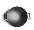 Seasoned Heavy Cast Iron Kadai Imported Quality 27 cm With Bamboo Lid. 