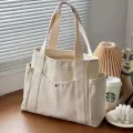 Large Capacity Canvas Tote Bags for Work Commuting Carrying Bag College Style Student Outfit Book Shoulder Bag Shopping Bag. 