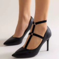 Ingemark Gothic Black Elastic Band Bandage Anklet Bracelet for Women High Heel Summer Barefoot Ankle Sandals Prom Foot Jewelry.