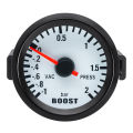 -1~2BAR Turbo Boost Gauge BAR 2" 52mm Car Gauge Blue LED Light Pointer Turbo Boost Meter with Sensor for Gasoline Car 12V. 