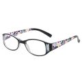 Stylish Blue Light Blocking Reading Glasses for Women - Pattern Print; UV Protection & Spring Hinge Design. 