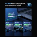 AUFU 540 Rotate 60W Fast Charging Magnetic USB Type C Cable For Macbook Xiaomi Samsung Micro Magnet Charger Phone Data Wire Cord.