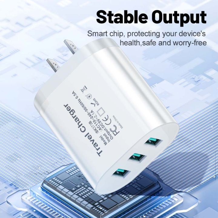 EU/US/UK%203%20Ports%20USB%20Travel%20Charger%20Charge%20Wall%20Charging%20For%20iPhone%20Xiaomi%20Samsung%20Mobile%20Phone%20Plug%20Charging%20Adapter%20-%20Image%202