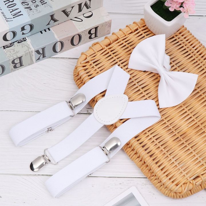 Kids%20Elastic%20Suspenders%20Bow%20Tie%20set%20Matching%20Tuxedo%20Suit%20Unisex%20Boy%20Girl%20Bowtie%20Wedding%20Costume%20Adjustable%20Y-Back%20Brace%20Belt%20-%20Image%205