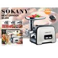Sokany SK-090 3500W Heavy Duty Electric Meat Grinder | Commercial Meat Mincer | Sausage & Kubbe Maker. 