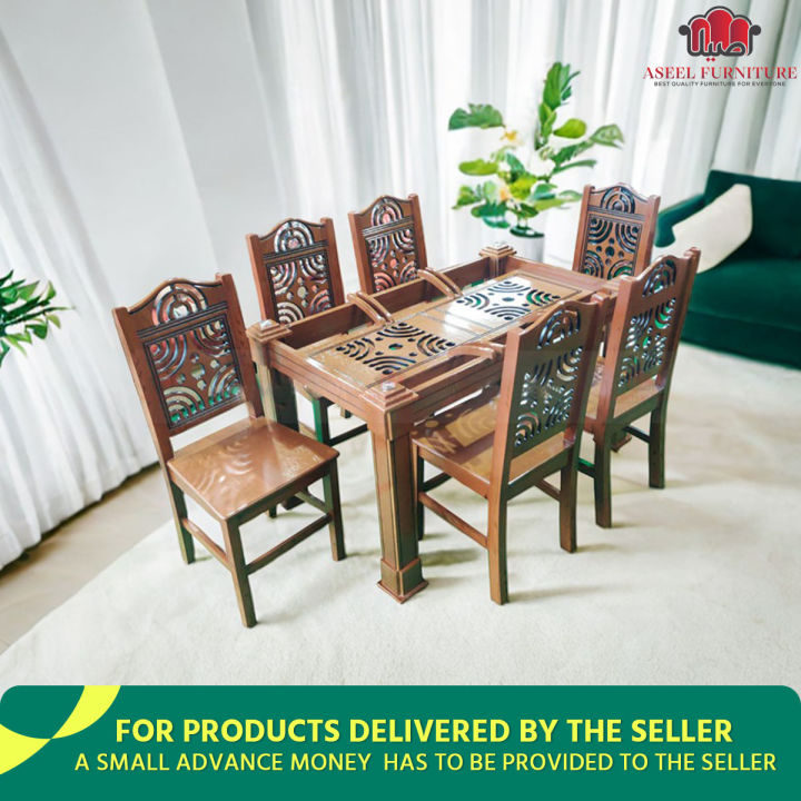 Excellent quality Sub vineer process wood Dining Table Dinning table with  chairs, Code ADI-1039