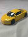 Yellow Audi R8 Metal Sports Car Toy - Realistic Die-Cast Vehicle with Openable Doors, Pull-Back Action, Durable Metal Construction - Size 14.5cm. 