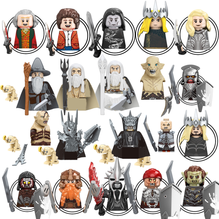 Blind Box TV6409 Mini Action Figure Toys Orcs Dwarf Elves Rohan knight Wars Building Blocks Accessories Christmas