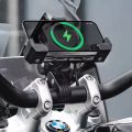 MOTOWOLF Holder Triangles Fixed Holder Wireless Charging Navigation Holder Motorcycle Outdoor Shock Absorbing Mobile Phone. 