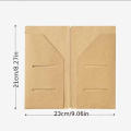 Kraft Paper File Folder for Refillable Travel Journals, Standard Portable Passport Size Kraft Refill Insert Cards Organizer. 