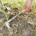 Heavy-Duty Carbon Steel Hand Shovel With Ergonomic Grip - Manual Weeding Tool For Road Cracks & Gardens. 