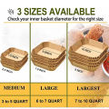 Large Hot Air fryer Baking Paper for Barbecue Plate Square Round Oven Pan Pad 16-23 cm AirFryer Oil-Proof Disposable Paper Liner. 