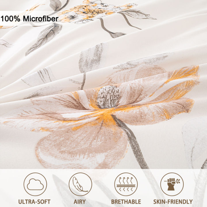 3pcs/set%20Leaf%20Floral%20Pattern%20Duvet%20Cover%20Set(1%20Duvet%20Cover%20&%202%20Pillowcase%EF%BC%89Soft%20And%20Skin-Friendly%20Duvet%20Cover%20Bedding%20Set%20For%20-%20Image%204