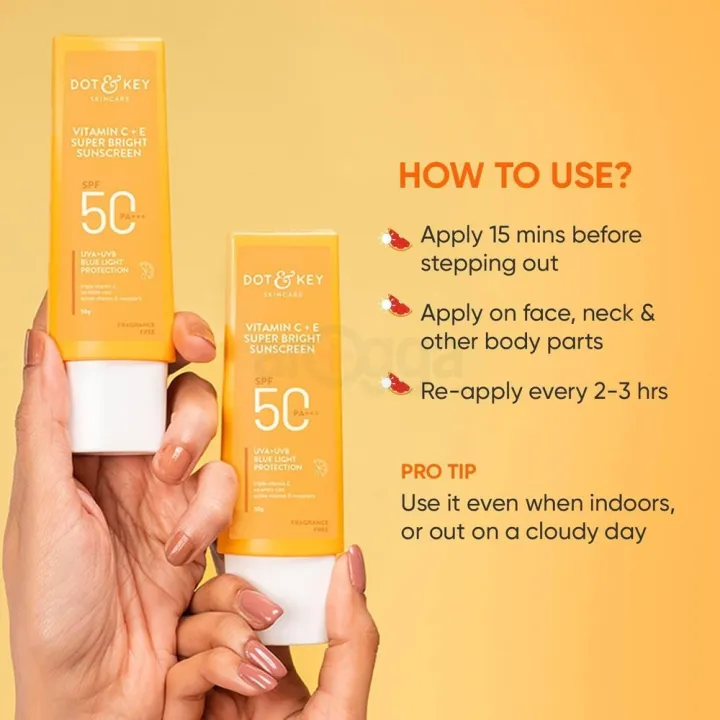Dot%20and%20Key%20Vitamin%20C%20+%20E%20Super%20Bright%20Sunscreen%20with%20SPF%2050+%20PA++++%2050gm%20-%20Image%204