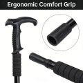 1pcs Folding Trekking Pole 4-Section Portable Telescopic Walking Stick Lightweight for Hiking Camping Climbing Outdoor Travel. 