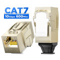 AMPCOM RJ45 STP Zinc Alloy Feed-through Keystone Jack CAT7/6A/6, 50U Gold Plated Network Plug Module Connector for Office, Home. 