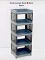 Book Rack / Storage Rack / Book Shelf 5 Layer Multipurpose Plastic Organizer. 