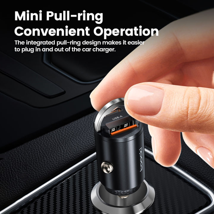 Toocki%2033W%20Mini%20Car%20Charger%20PD%20QC3.0%20Quick%20Charge%20Type%20C%20Pull%20Ring%20Car%20USB%20Charger%20For%20iPhone%2015%20%20%20S24%20Support%20PPS%20-%20Image%205